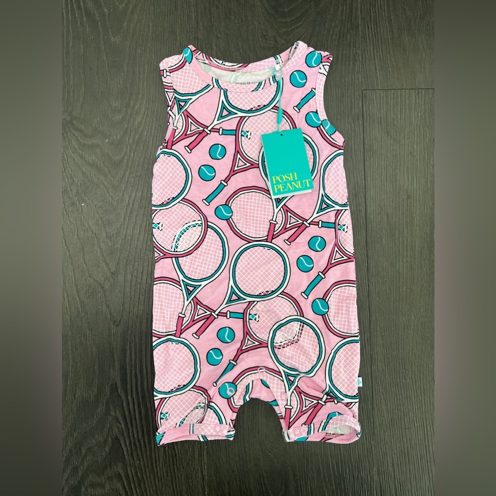 Posh peanut sleeveless short romper